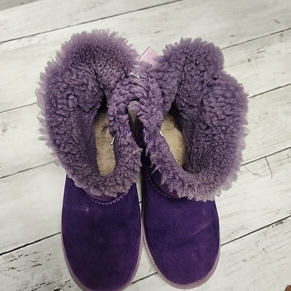 UGG Boot Kids MINI BAILEY BOW II Violet Bloom Size 3 Purple - Picture 7 of 11